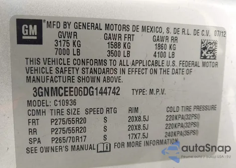 2013 Chevrolet Avalanche Ls z USA, uszkodzony, nr VIN 3GNMCEE06DG144742